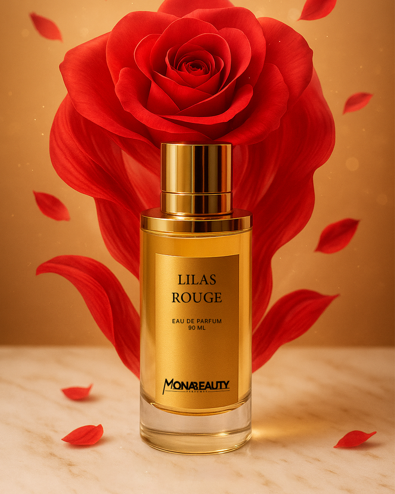 عطر الليلك الأحمر، لِيْـلَا رُوجْ أو دو بارفان من منى بيوتي للنساء  90 مل