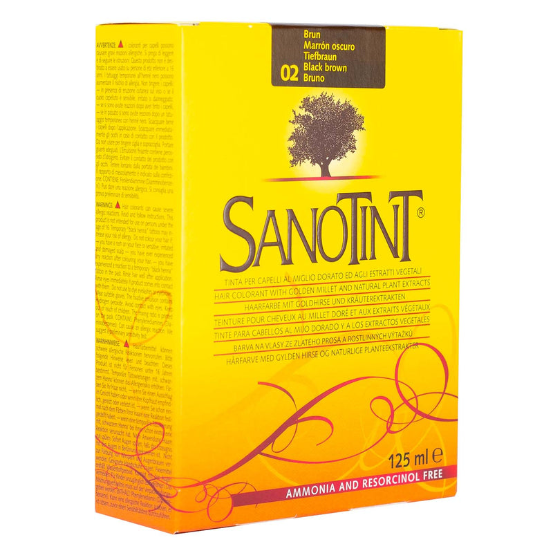 Sanotint hair color Black Brown- NO 02 - 125ML