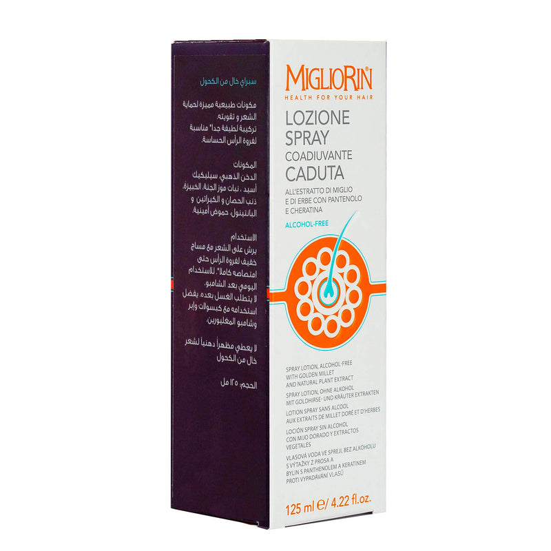 بخاخ ميليورين مضاد لتساقط الشعر خالي من الكحول بسعة 125 مل