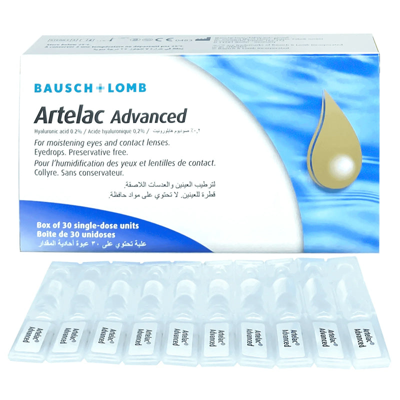 Artelac Advanced 0.2%, Moisturizing, Eye Drops - 30 Unidoses